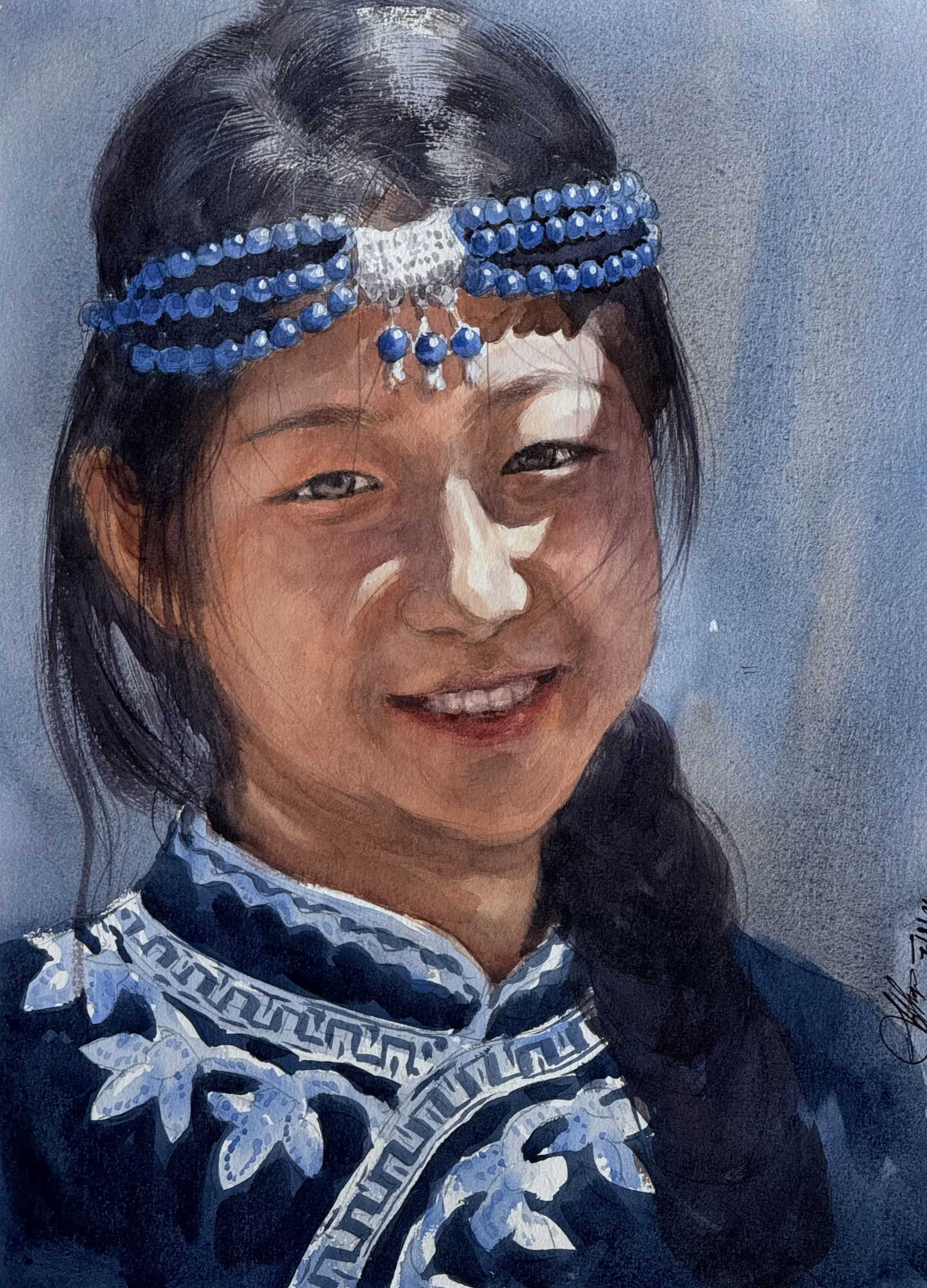 China Girl Portrait Painting Image