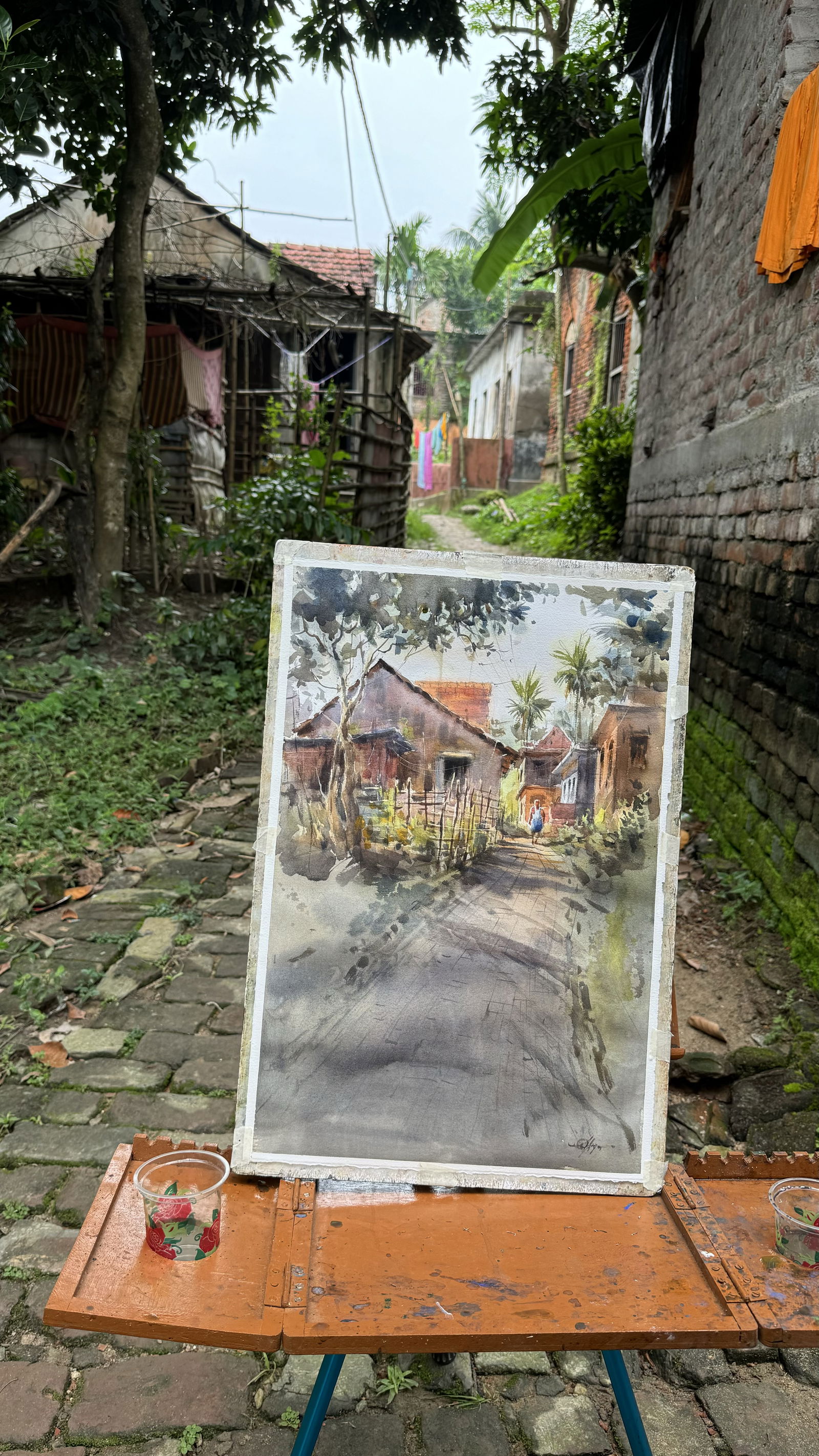 Village Landscape Painting 