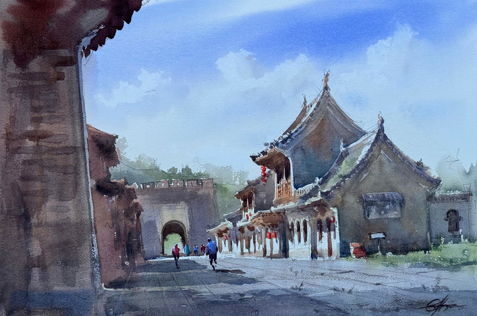 Youyu China Watercolor Landscape Painting