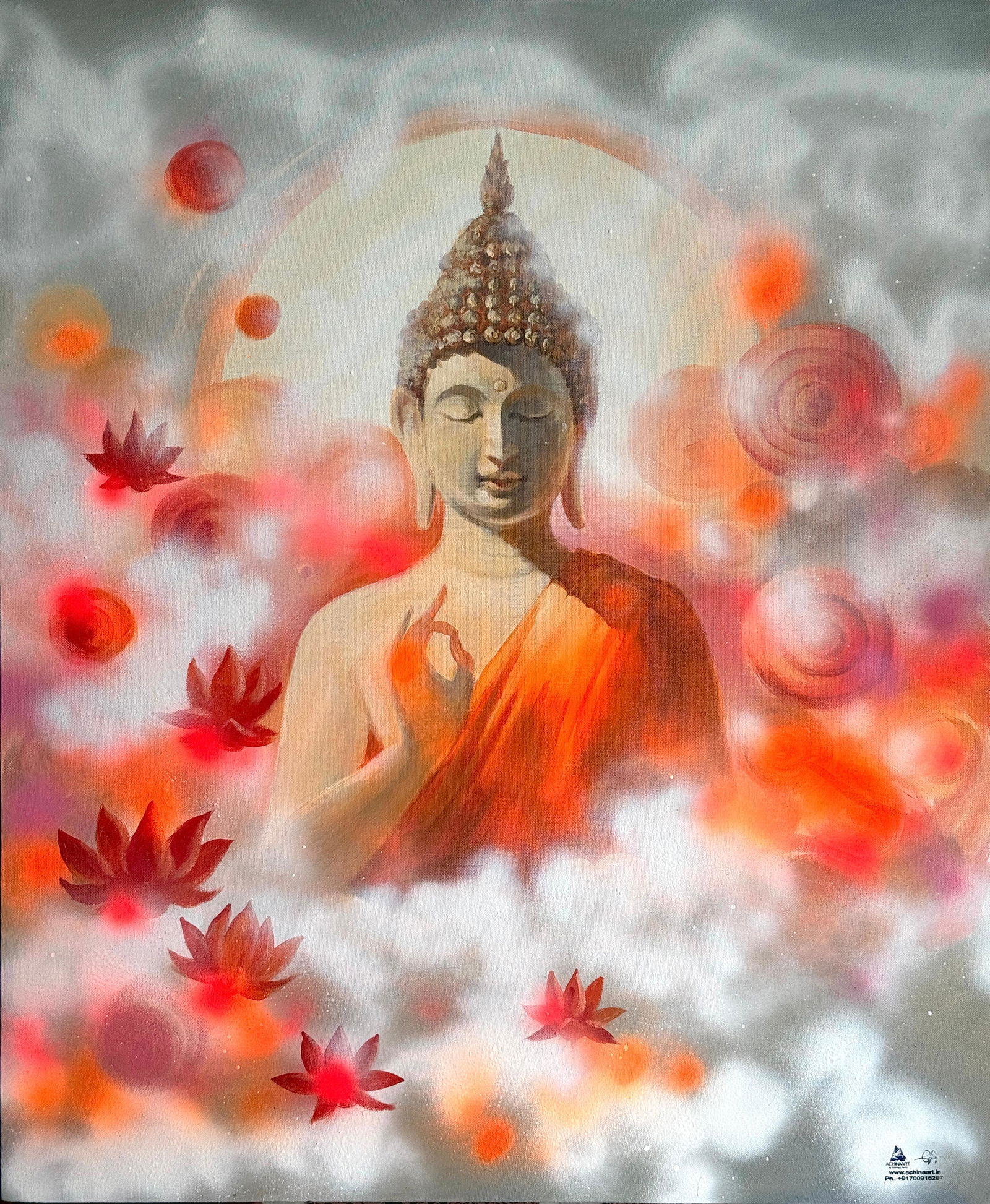 Gautam Buddha Acrylic Painting