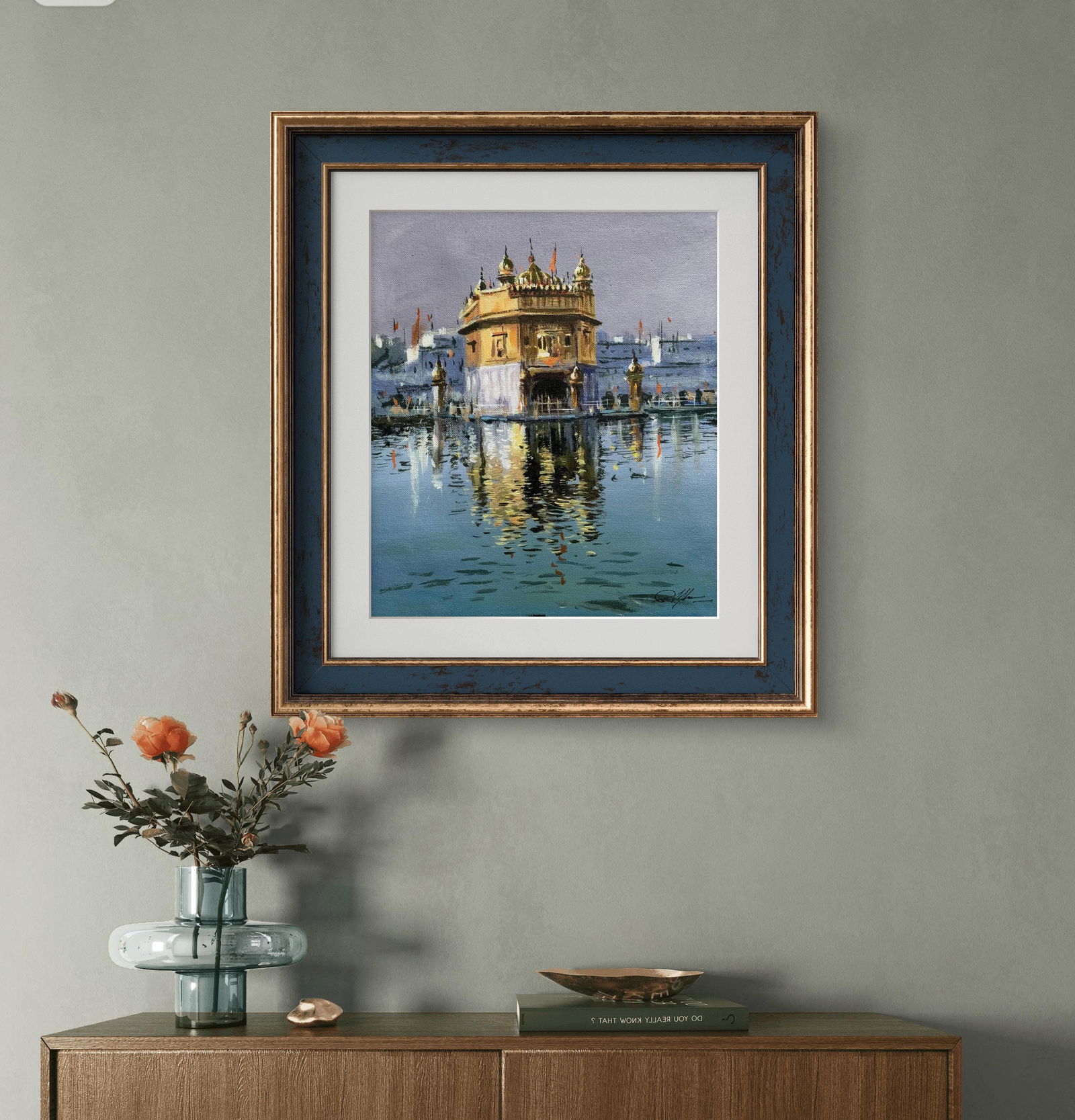 Small Acrylic Painting Golden Temple  Image