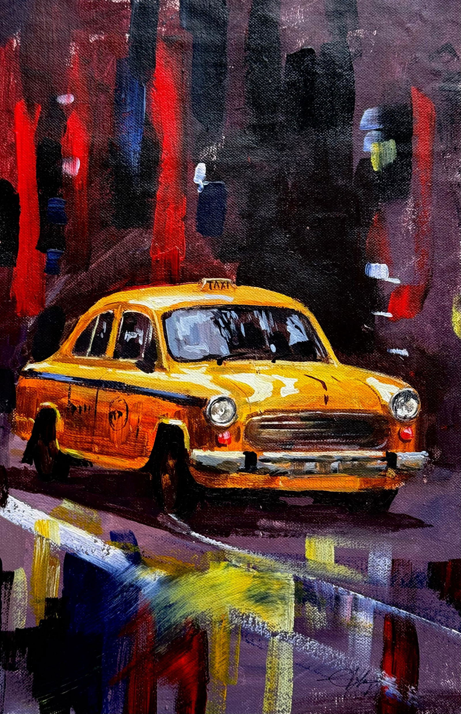 City Of Joy Kolkata Small Acrylic Painting