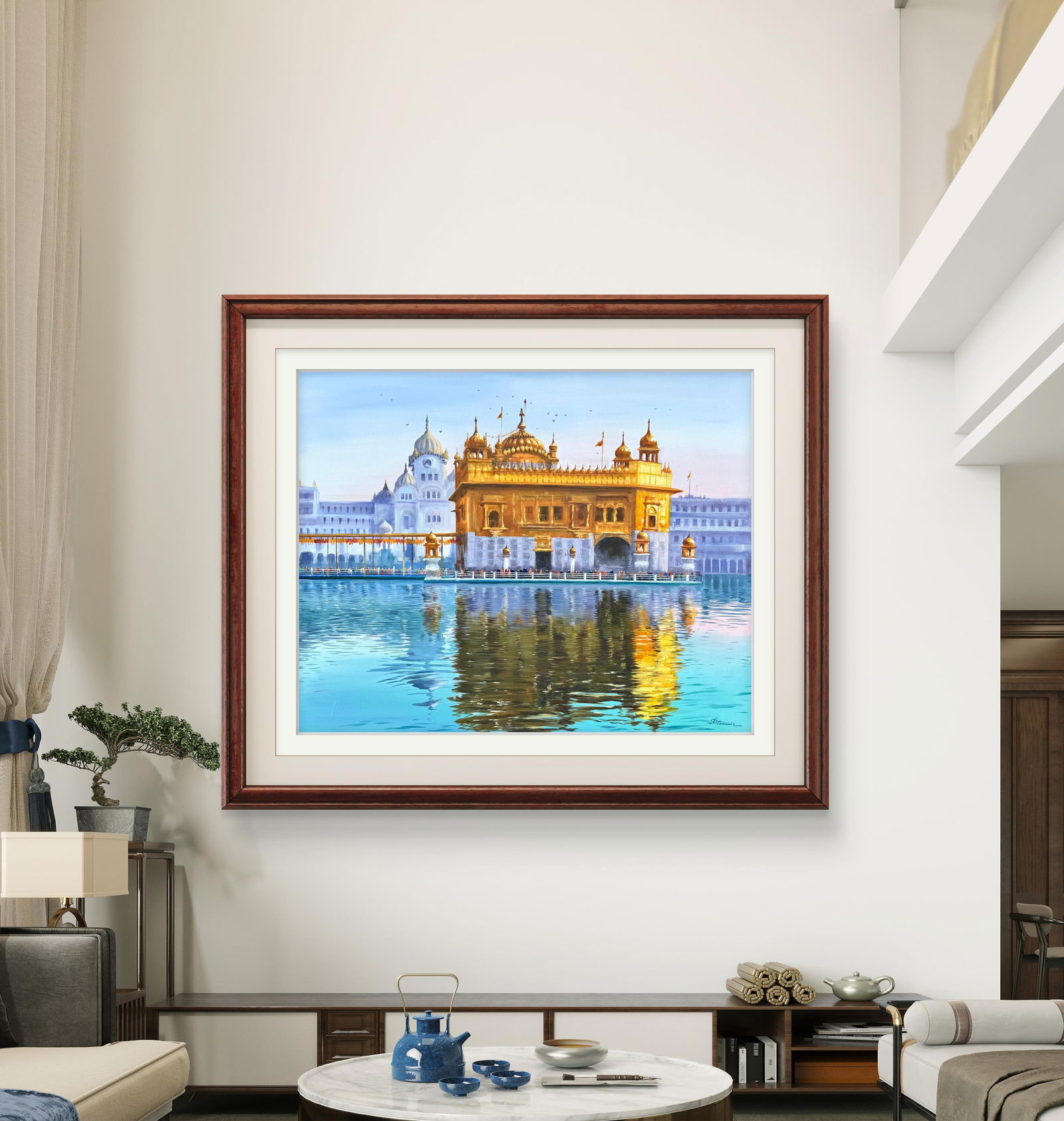 Amritsar Golden Temple Acrylic Painting 60x48inch Image