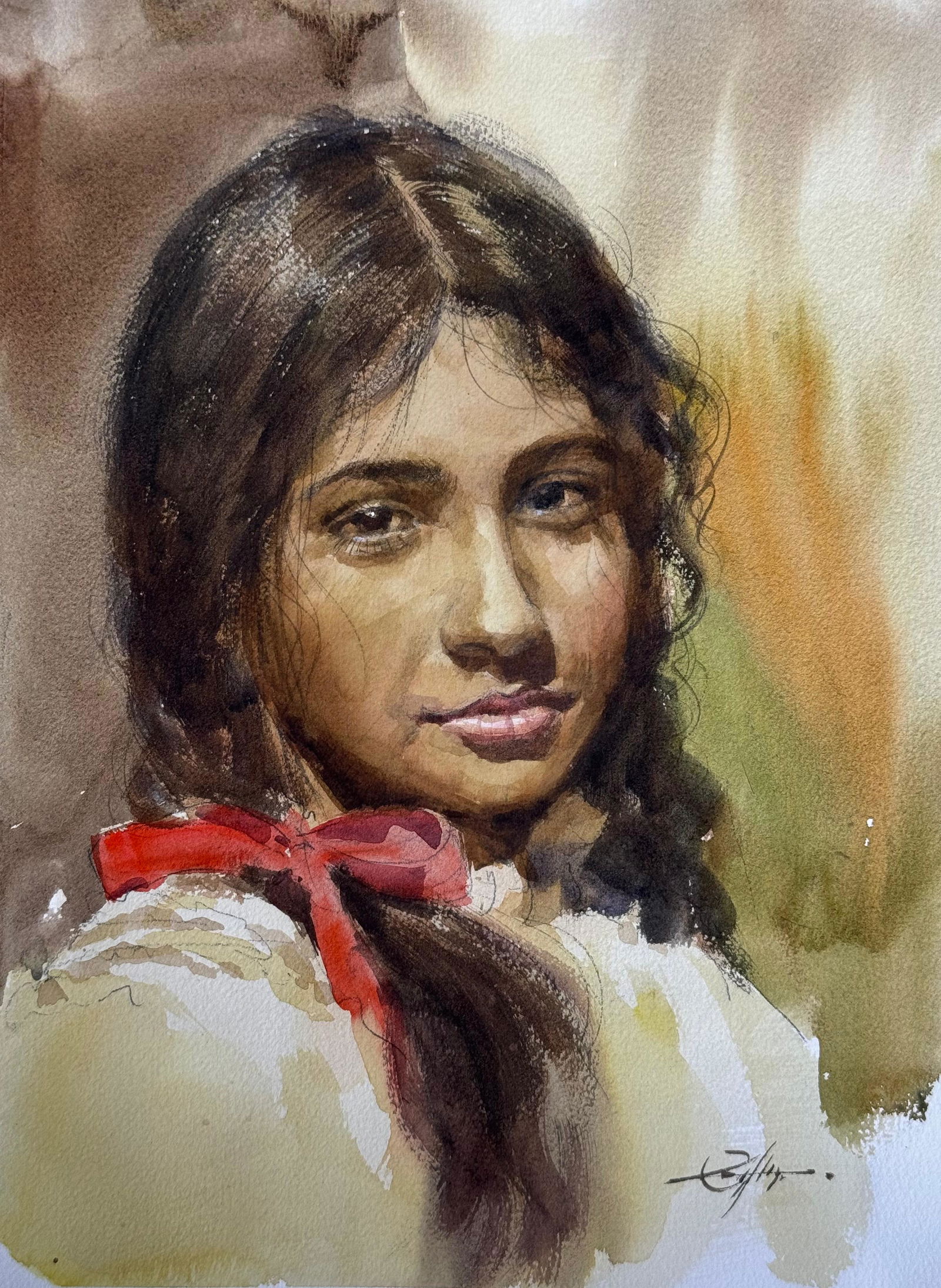 watercolor Portrait Painting  Image