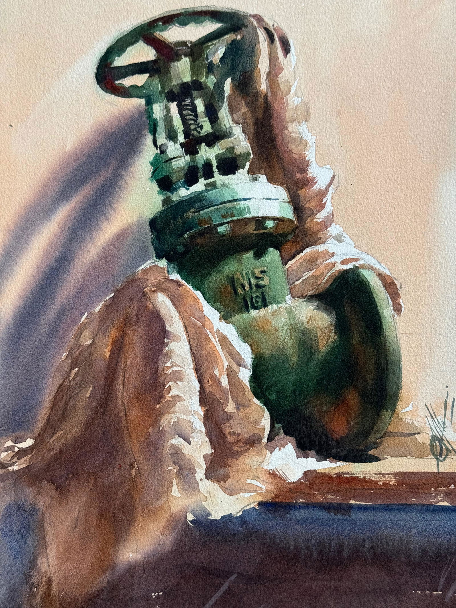 Watercolor Still Life Painting For Office,Drawing Room,Dinning Hall / Old Beauty 15x11 inch. Image