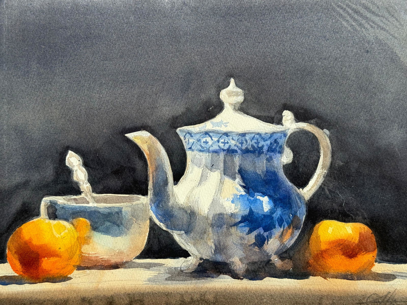 Watercolor Still Life Painting For Office,Drawing Room,Dinning Hall,Kitchen / 15x11 inch. Image