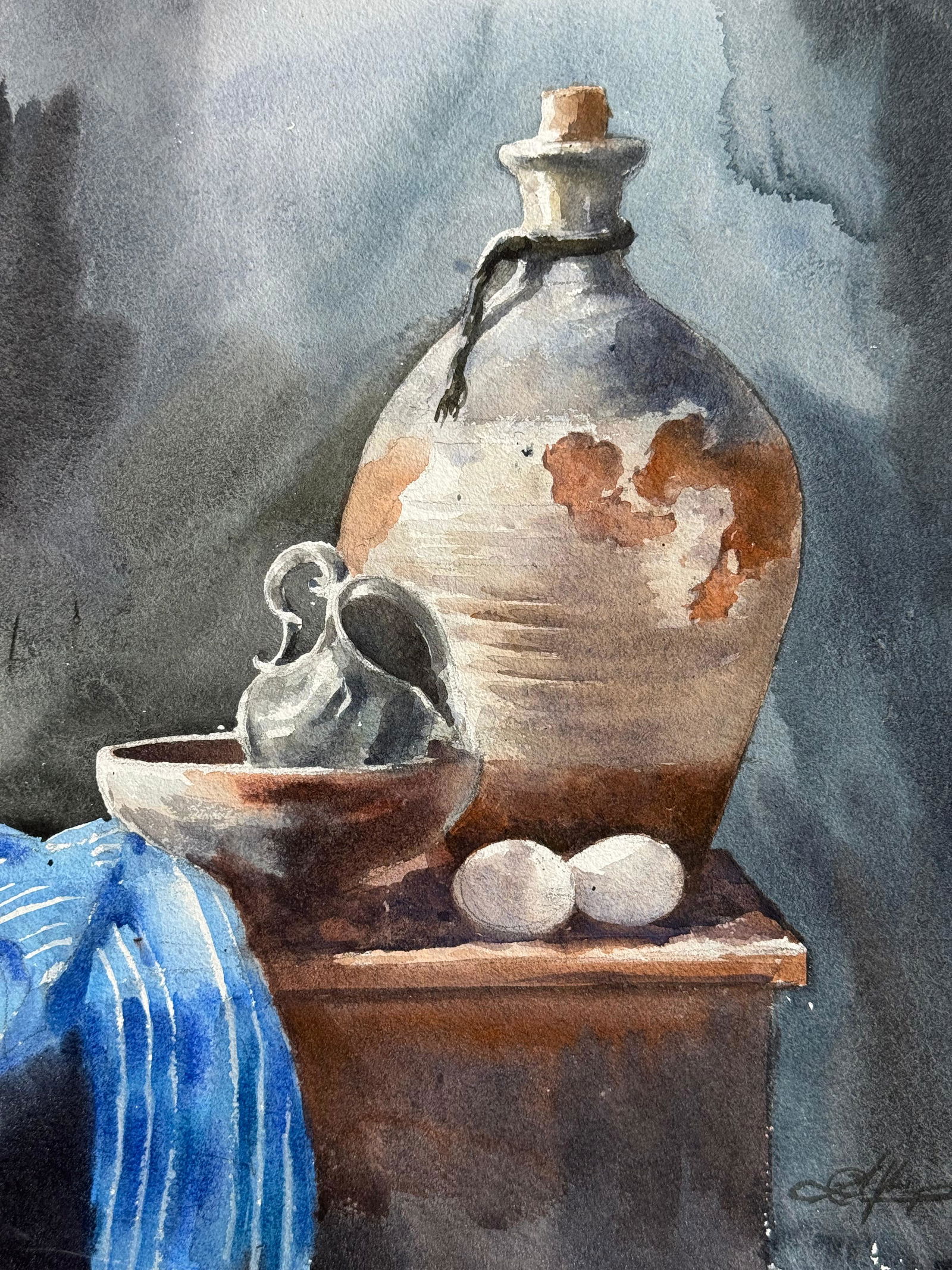 Watercolor Still Life Painting For Office,Drawing Room,Dinning Hall,Kitchen / 15x11 inch.  Image