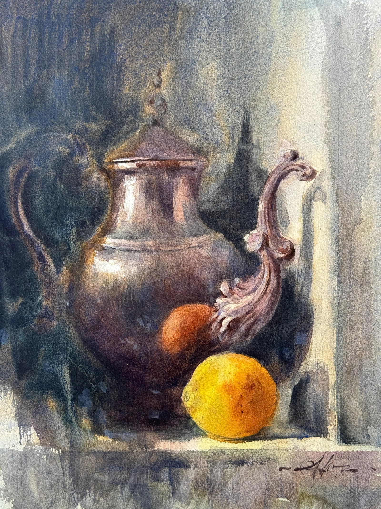 Watercolor Still Life Painting For Office,Drawing Room,Dinning Hall,Kitchen / 15x11 inch.  Image