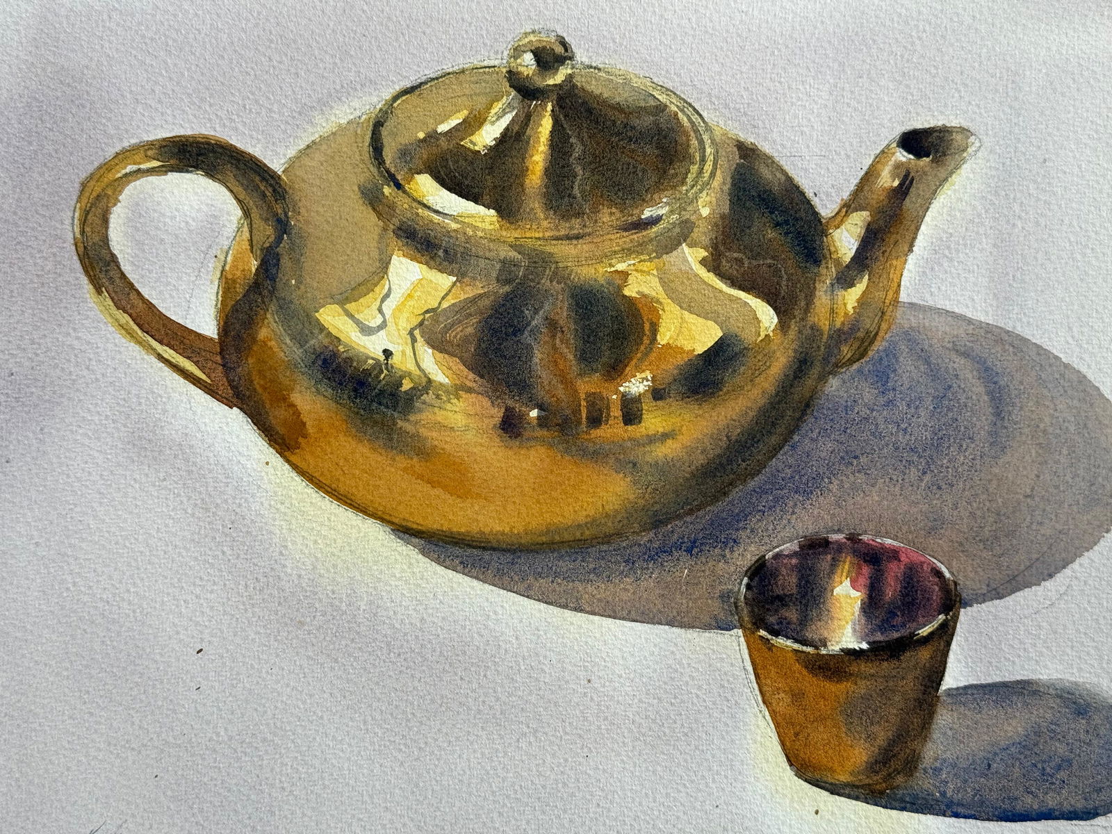 Watercolor Still Life Painting For Office,Drawing Room,Dinning Hall,Kitchen / 11x10inch.   Image