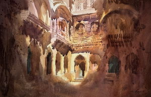 Mehrangarh Fort – Inside the Museum Jodhpur,Beautiful Art Work for House,office,drawing room.size 22x15 inch Image