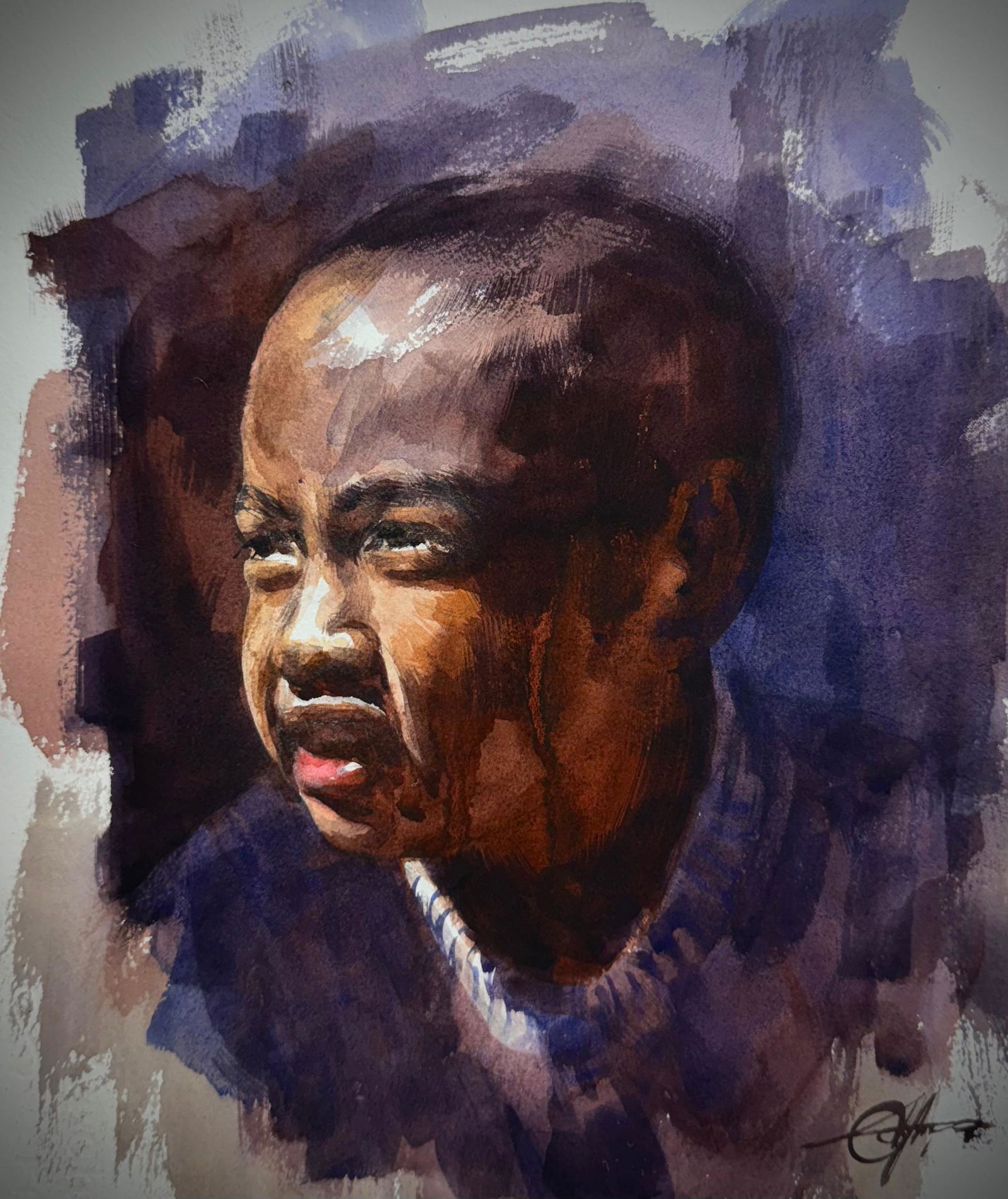 Watercolor Portrait 15x11 inch Image