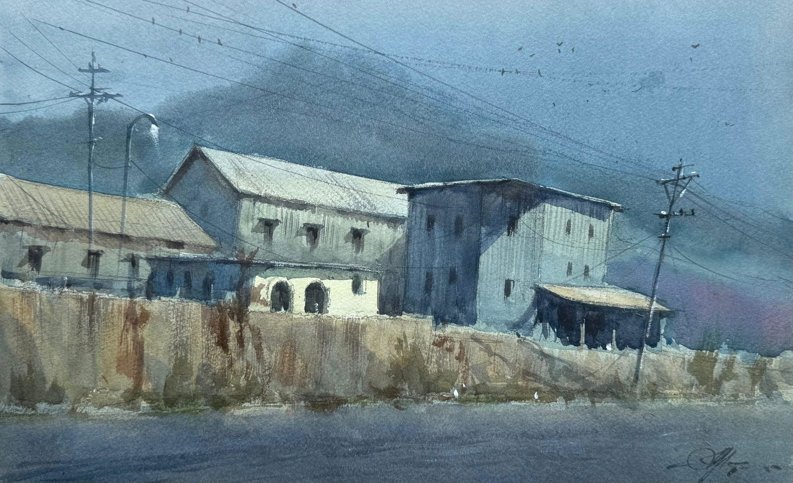 Watercolor Landscape Painting 15x11 inch Image