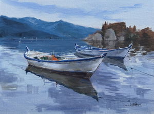 Online Acrylic Landscape Painting Class, Every Thursday 7pm to 9pm