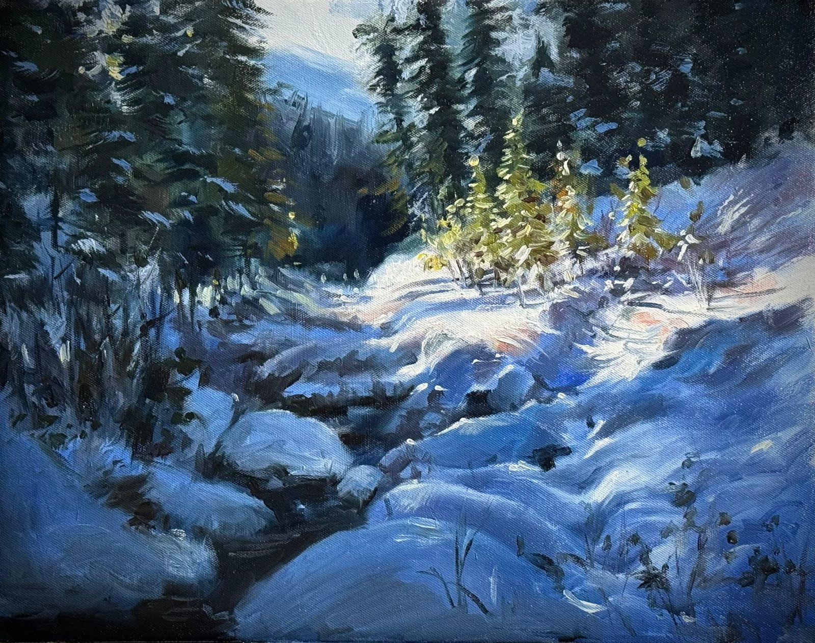 Emerald Awakening Oil On Canvas Image