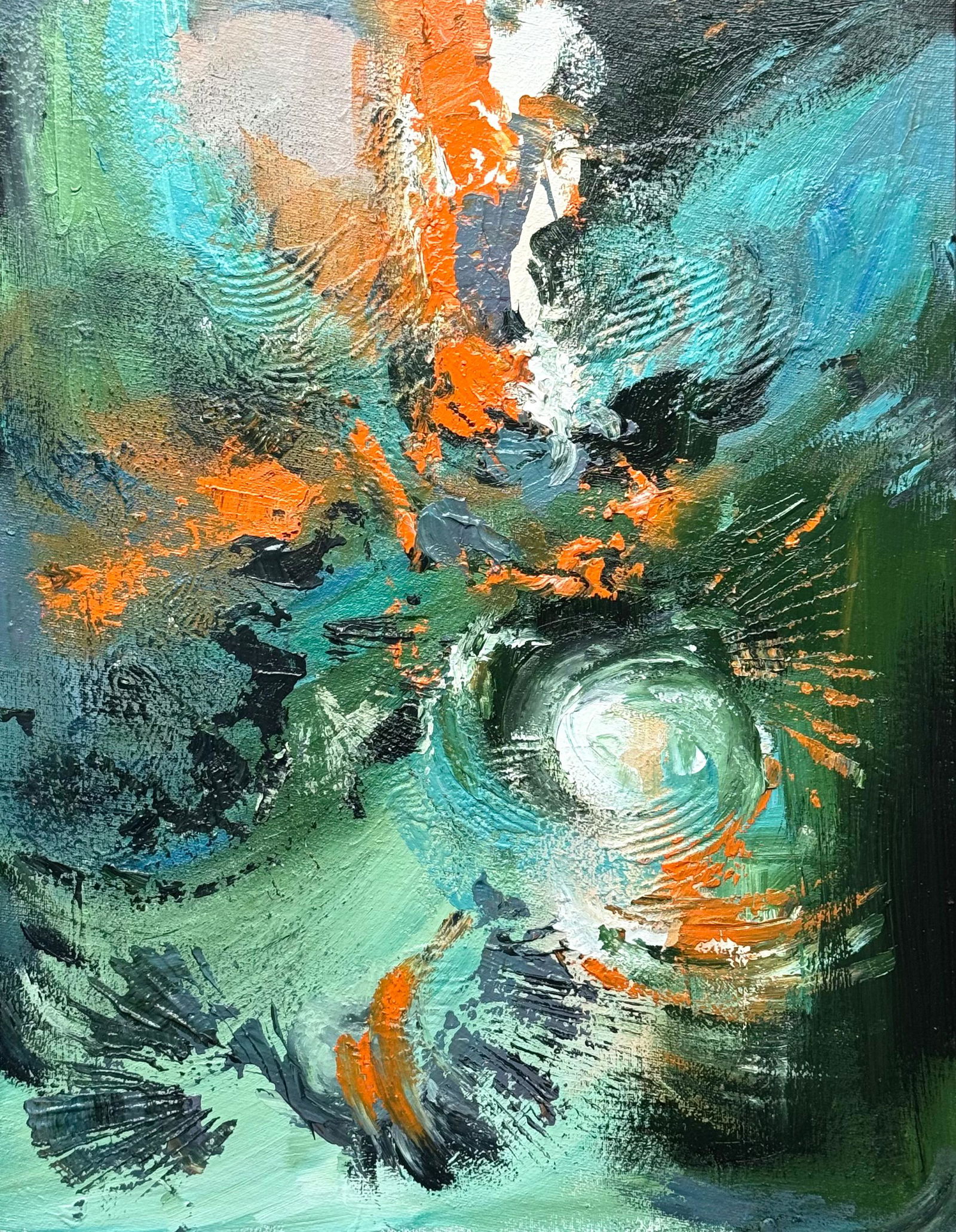“Whispers in the Storm”  Size: 18 x 14 inch Acrylic Abstract Painting Image
