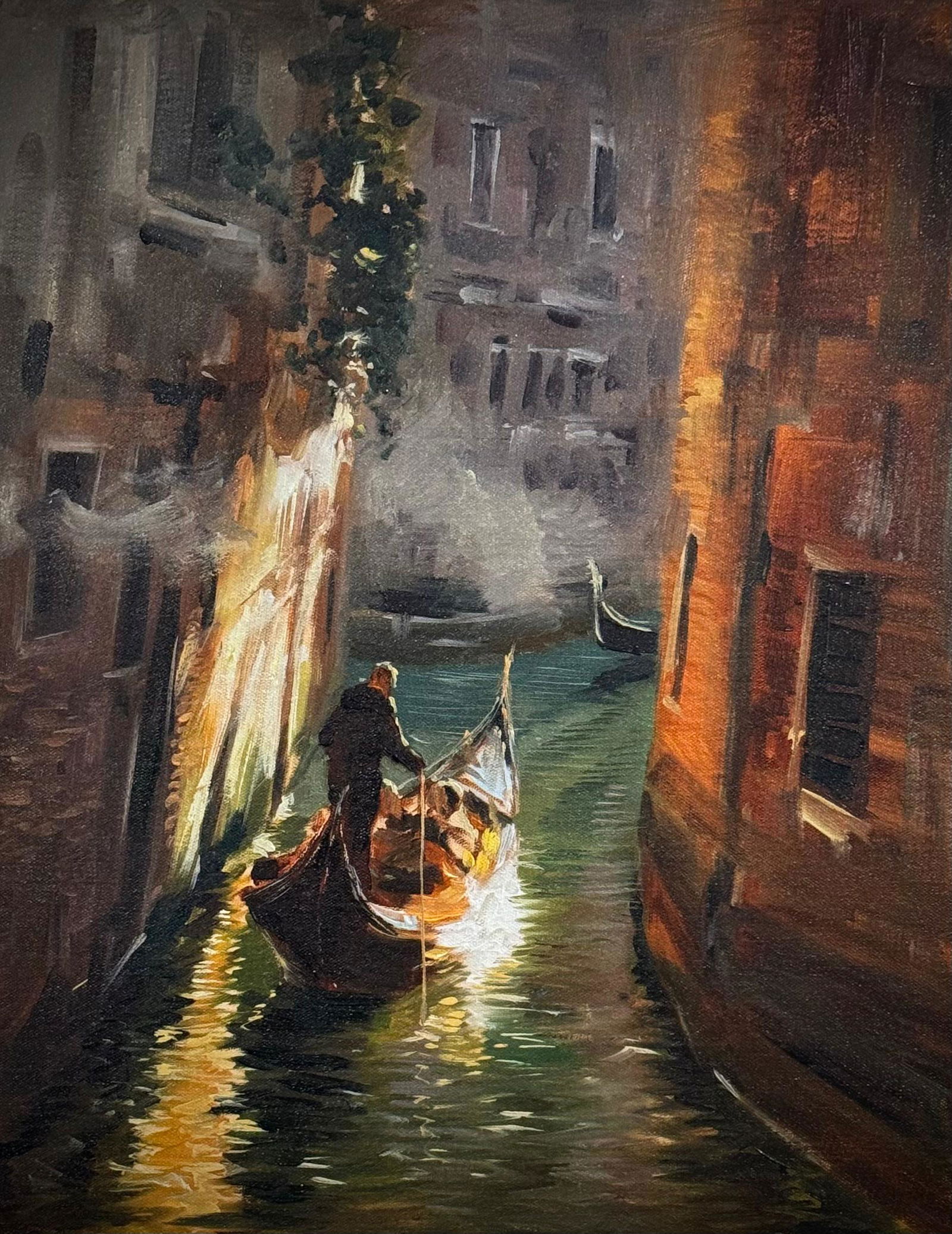 “Golden Passage – Venice by Gondola” 20x14 inch Image