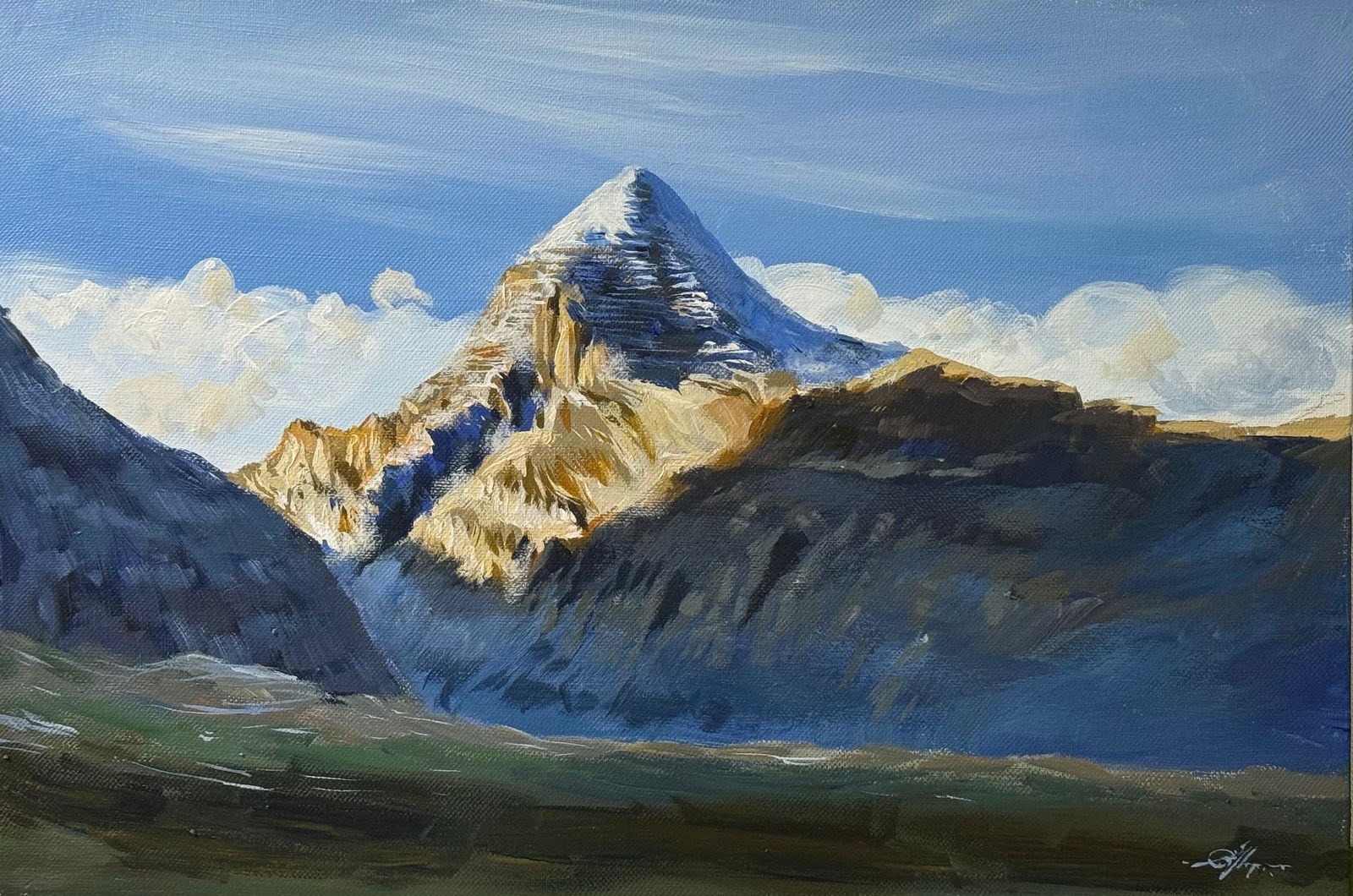  Mount Kailash Acrylic on Canvas 18x12 inches Image