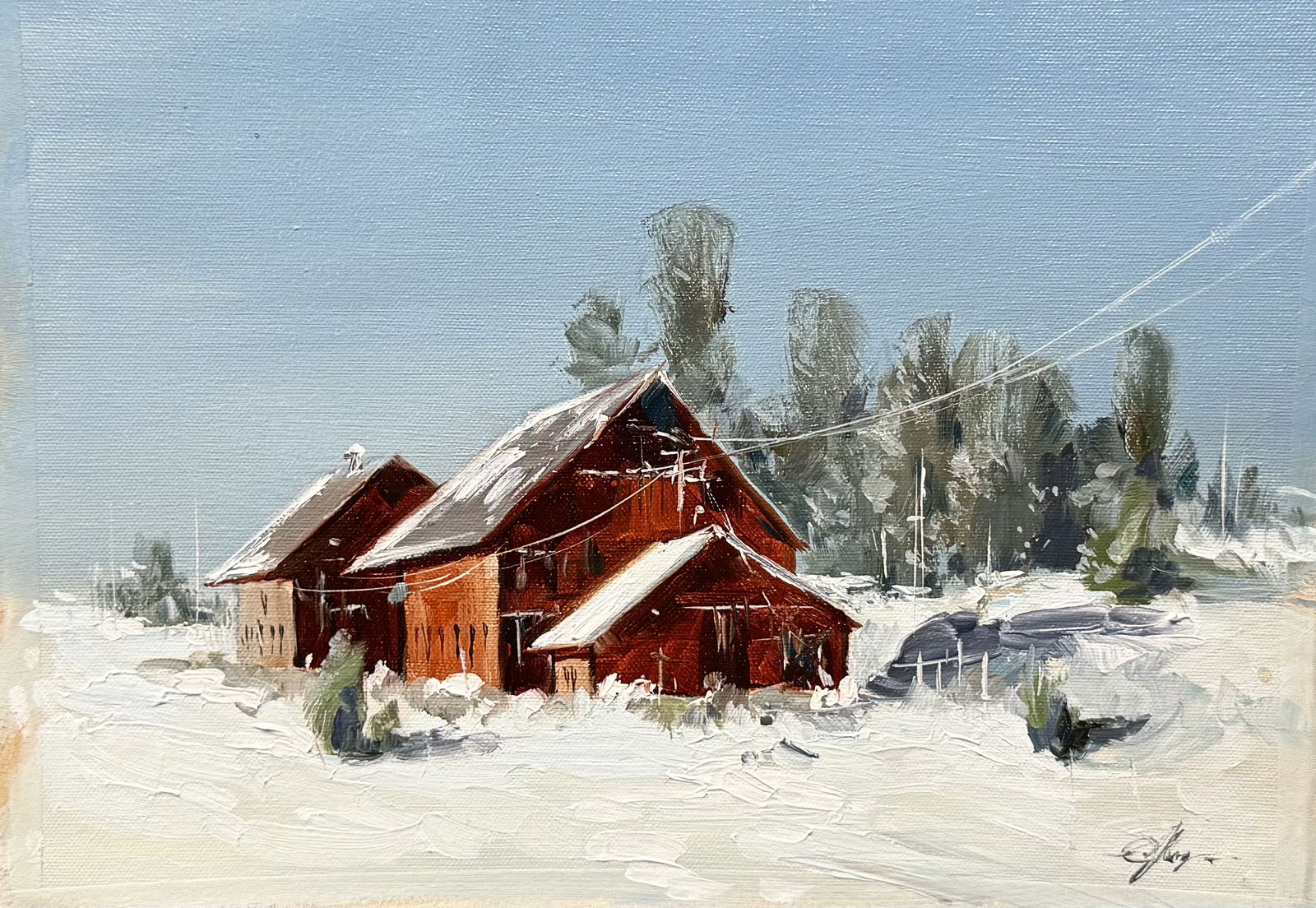 Oil Landscape Painting 14x11 inch Image
