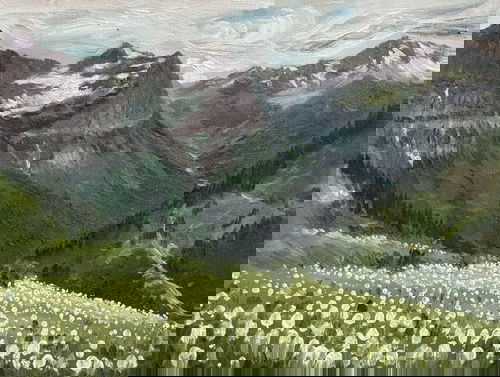Valley of Light and Silence Oil Landscape Painting 16x12 inch Image