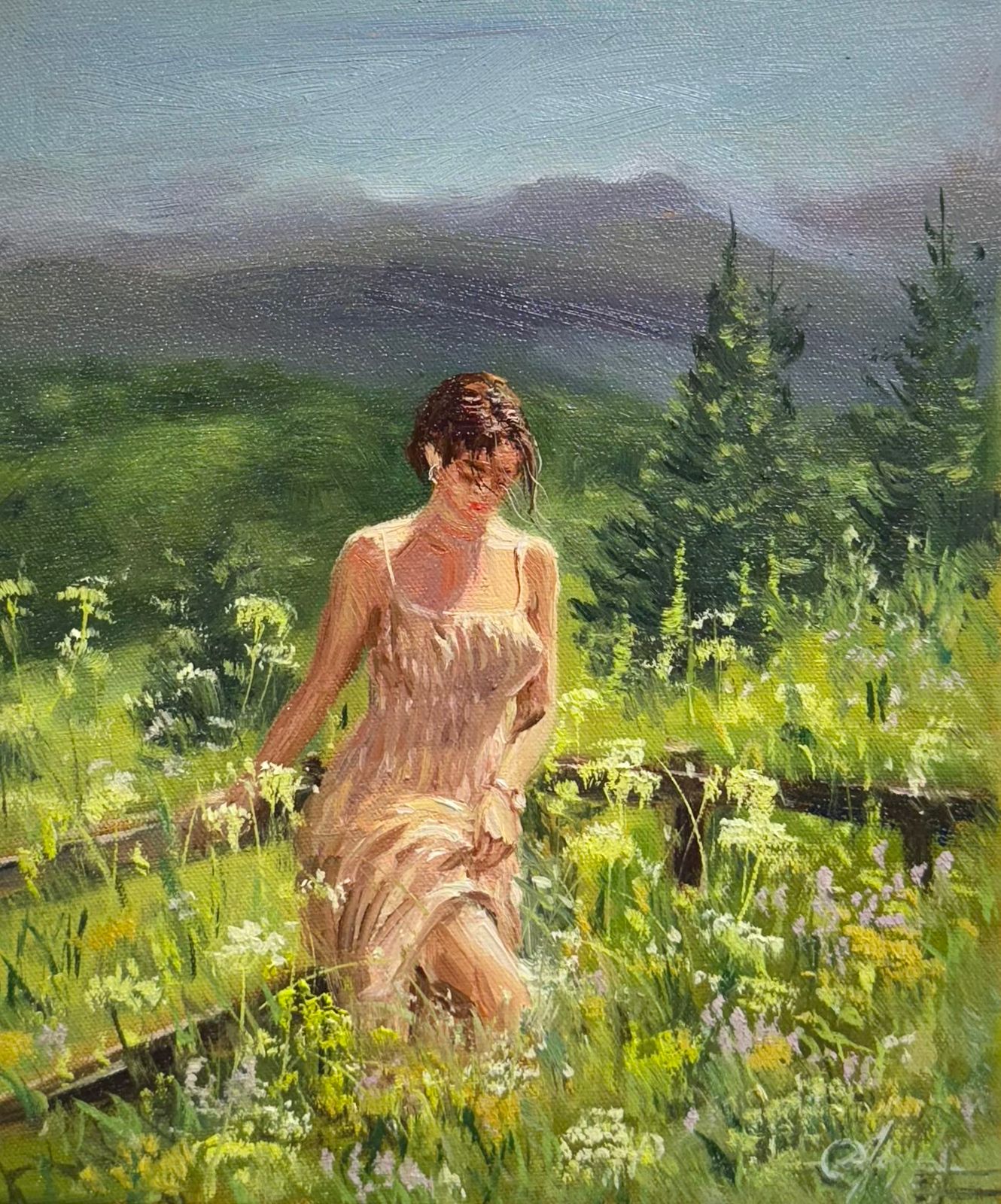 Whispers of Summer 12x10 inch Oil Painting Image