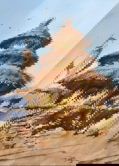 Stories in Sunlight & Straw 15x11 inch watercolor Image