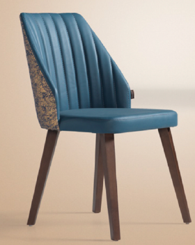 New stylish wooden chair with a high backrest