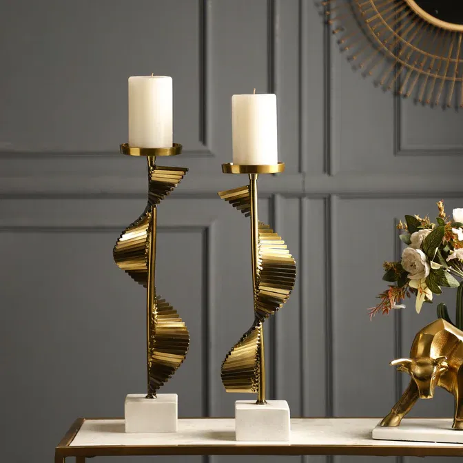 Stylish Brass Candle Holders