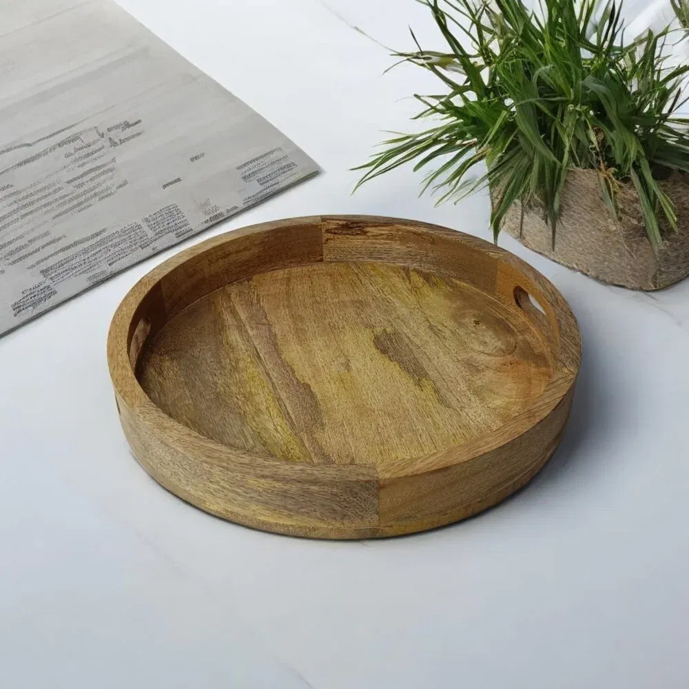 Round Wooden Tray