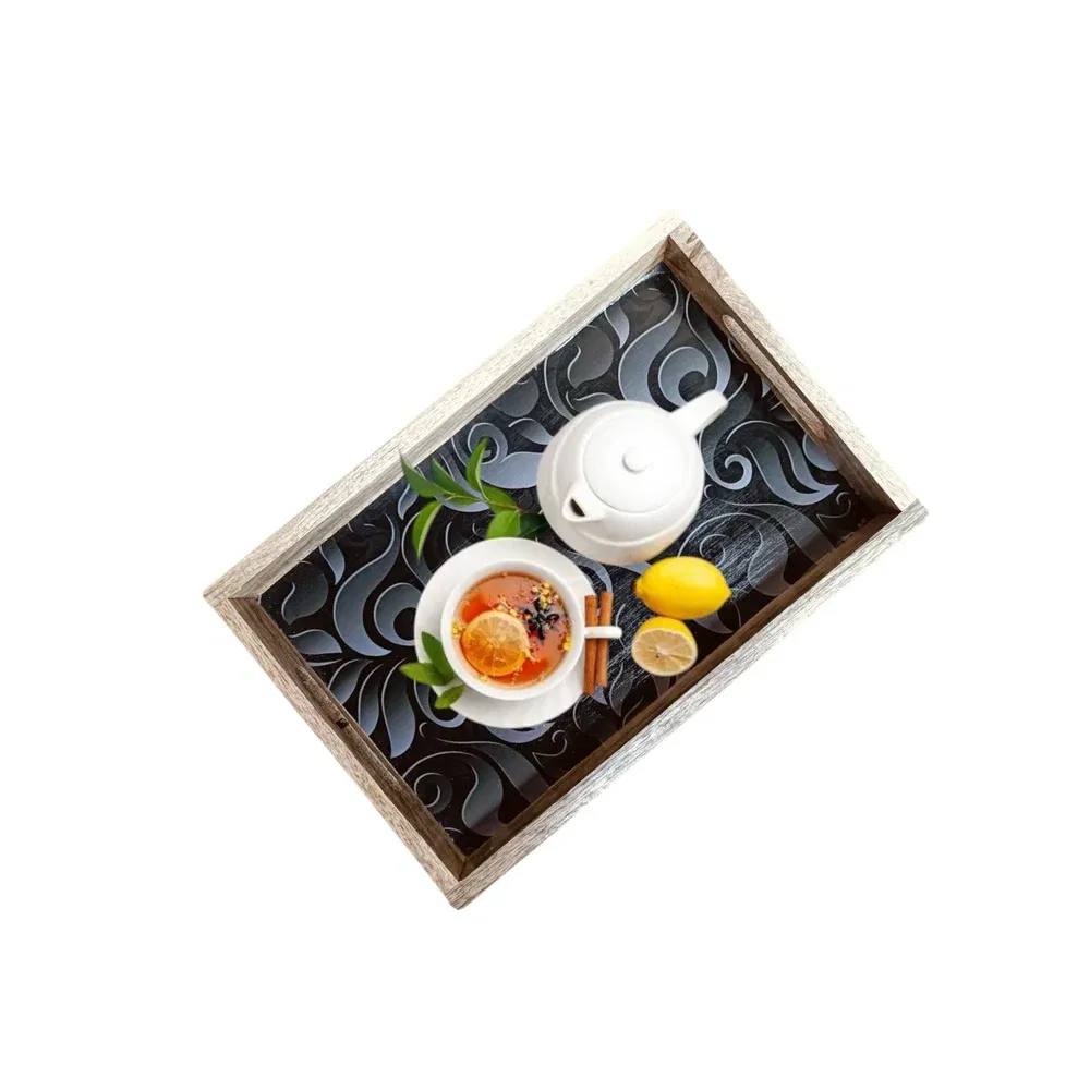 Wood Serving Tray Cutout Handles