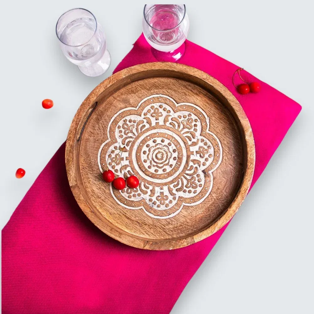 Wooden Round Tray