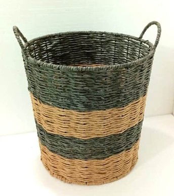 Iron & Rafiya Yarn Basket