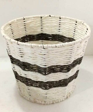 Iron & Rafiya Yarn Basket