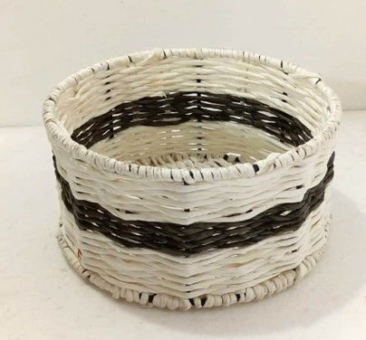 Iron & Rafiya Yarn Basket