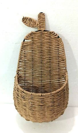 Iron & Rafiya Yarn Wall Hanging Basket