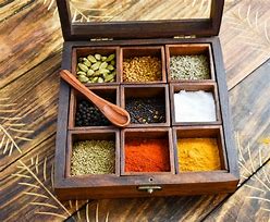 Wooden Spice Box