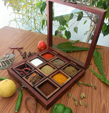 9 Square Shape Spice Box
