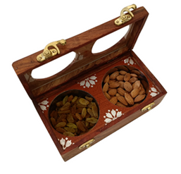 Rectangular 2 Round Dry Fruits Box