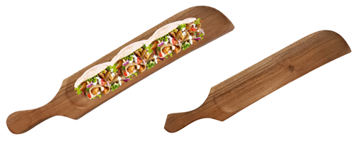 Wooden Bat Shape Serving Platter 