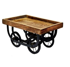 Wooden Trolley Serving Platter 