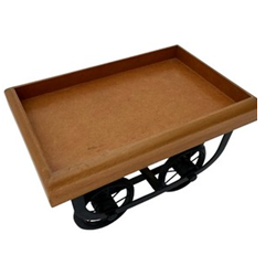 Wooden Trolley Serving Platter 