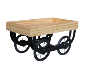 Wooden Trolley Serving Platter 