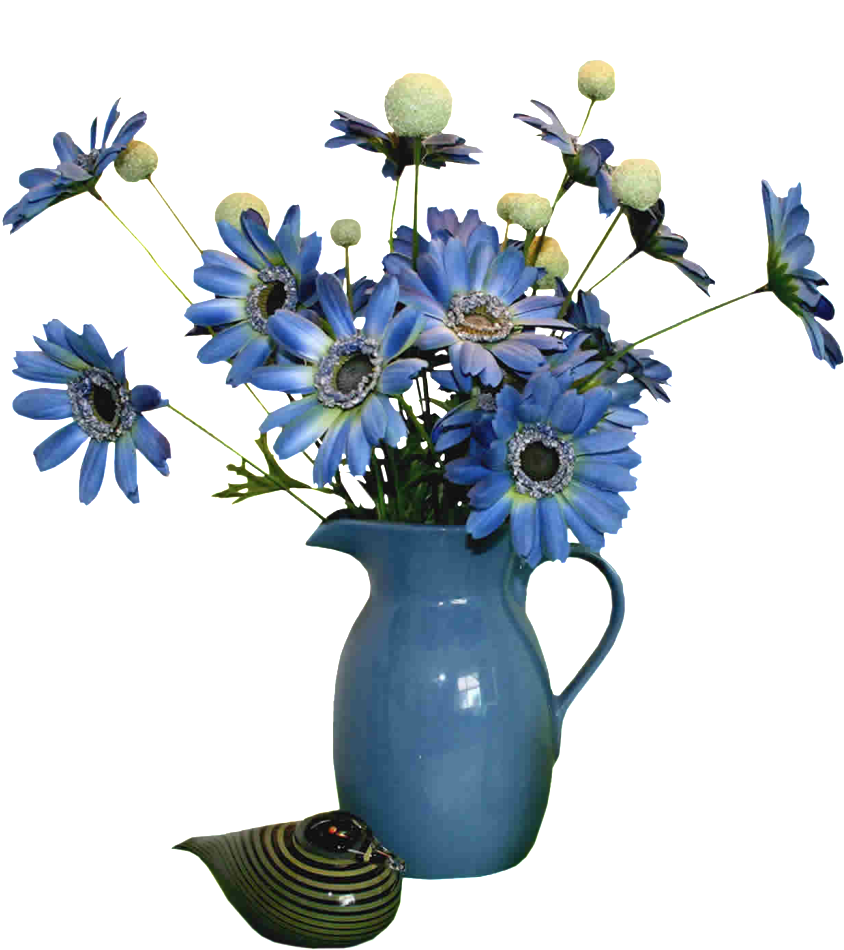 Polyvore Beautiful Blue Flower In Vase Image