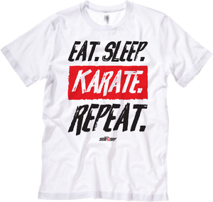 t-shirt custom eat sleep karate repeat Image