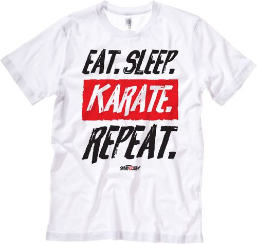 t-shirt custom eat sleep karate repeat Image