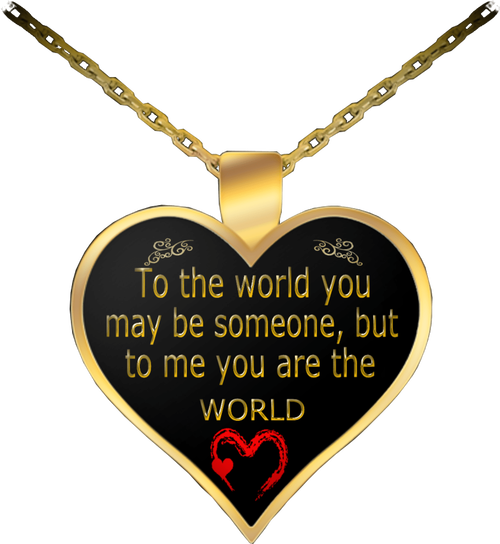 Elegant Sterling Gold Heart Pendant Necklace Image