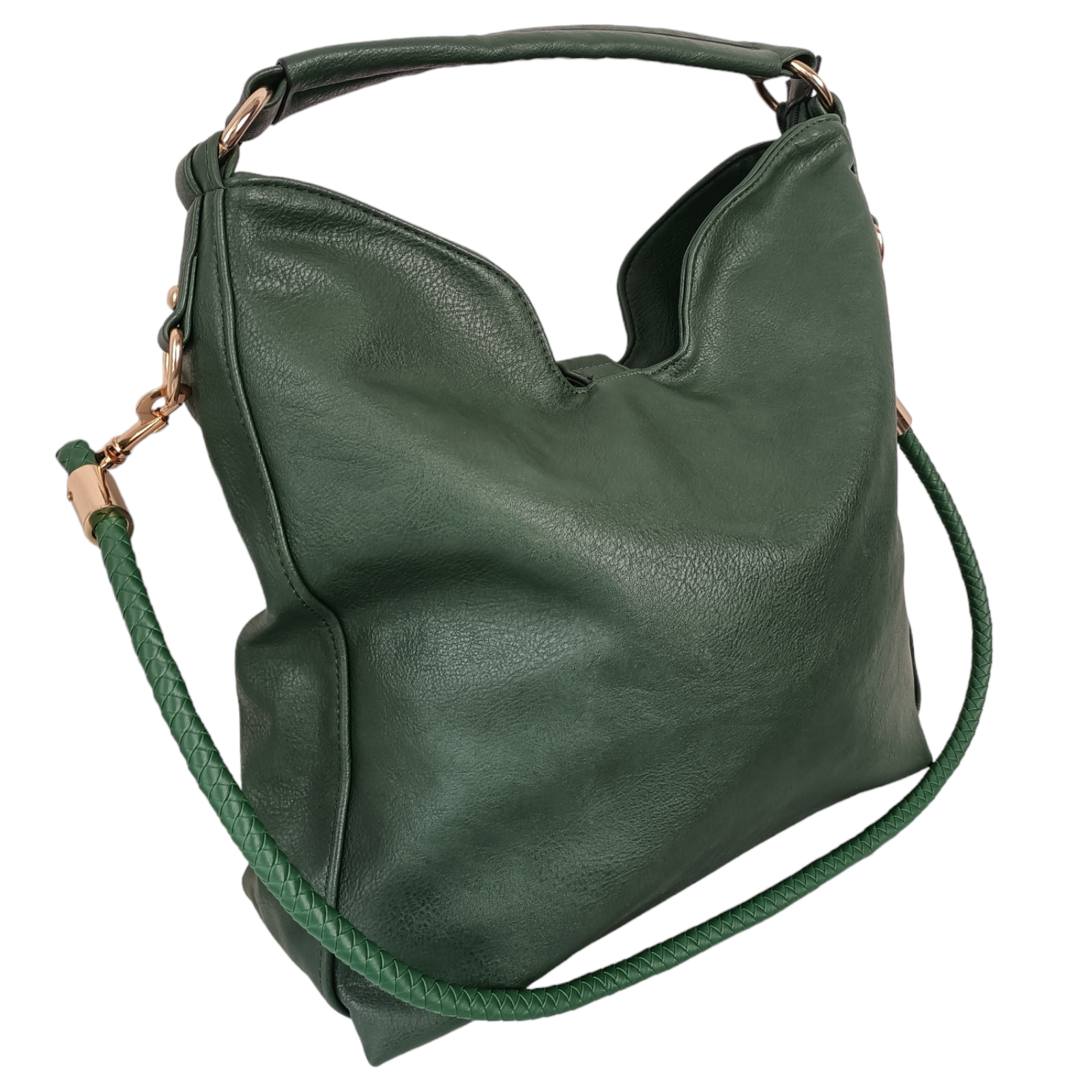 Dark Green Grain Lock Bag Image 