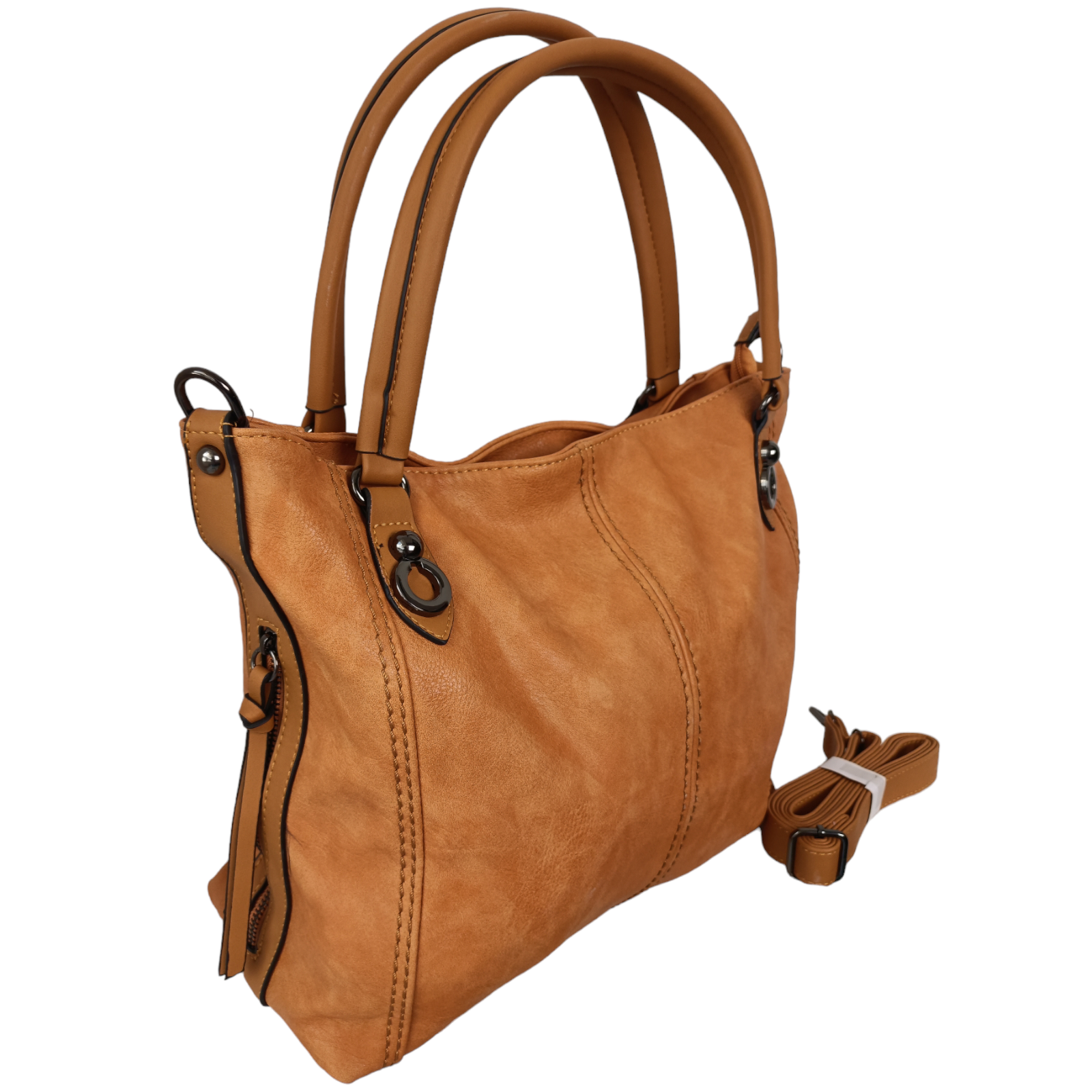 Stylish & Elegant Women Tan Camel Large Hobo & Crossbody Bag Image 