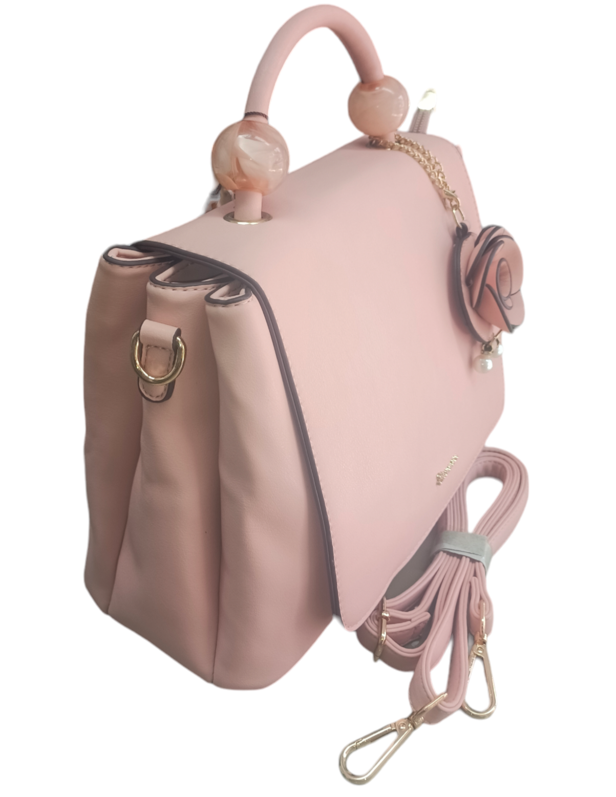 Shimmere Pink Rose Formal Bag Image 