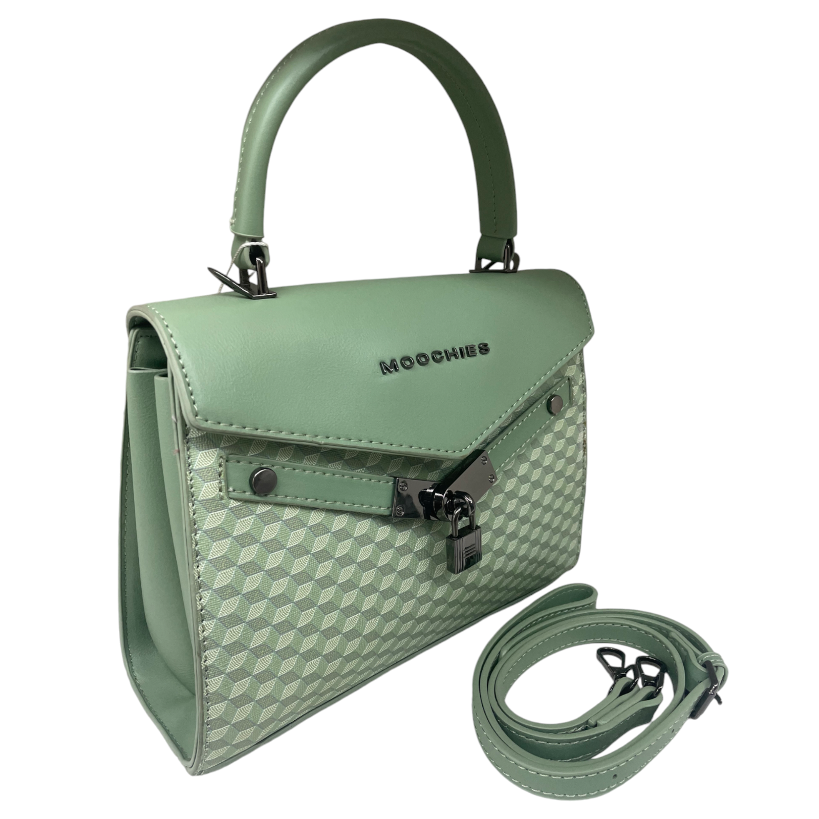 Moochies Green Lock Collar Design Handbag Image 