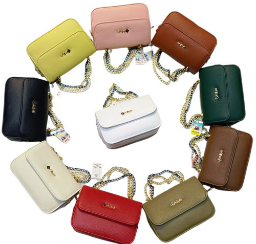 Elegant Triple Chain Handle Ladies Bag Image